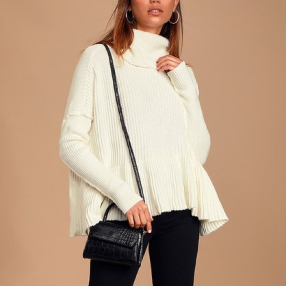 Free People Layer Cake Sweater Ivory XS